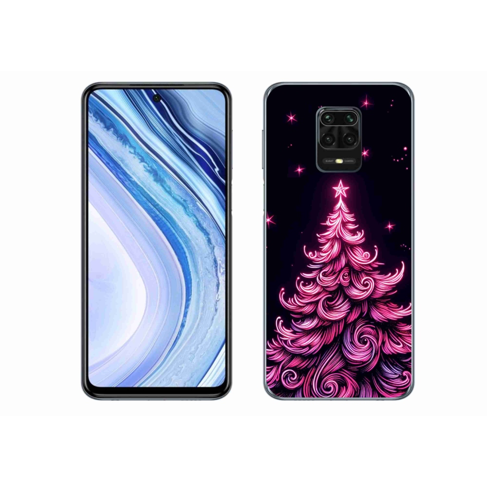 Gél borítás mmCase a Xiaomi Redmi Note 9 Pro számára - neon karácsonyfa 2