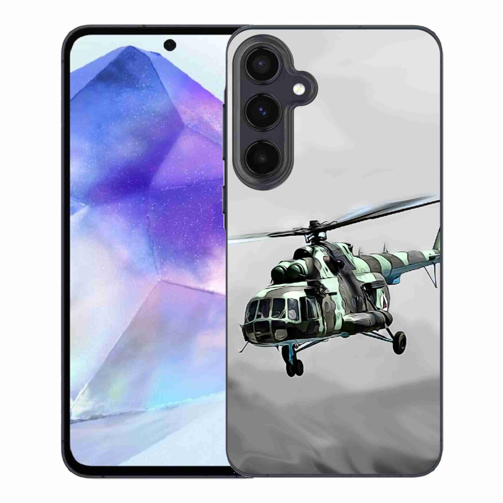 Gél borítás mmCase Samsung Galaxy A55 5G - katonai helikopterhez