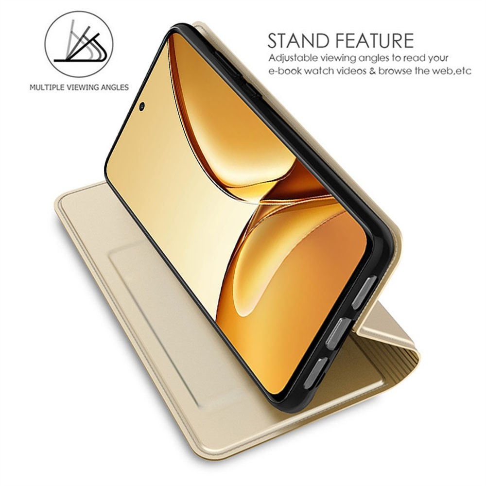 DUX könyv tok a Realme GT 7 Pro 5G készülékhez - arany színben