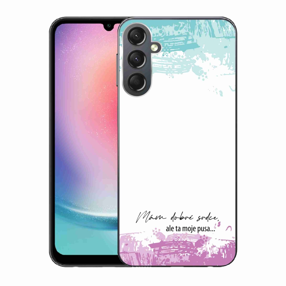 Gél borító mmCase Samsung Galaxy A24 készülékhez - vicces szöveg 3 fehér háttér