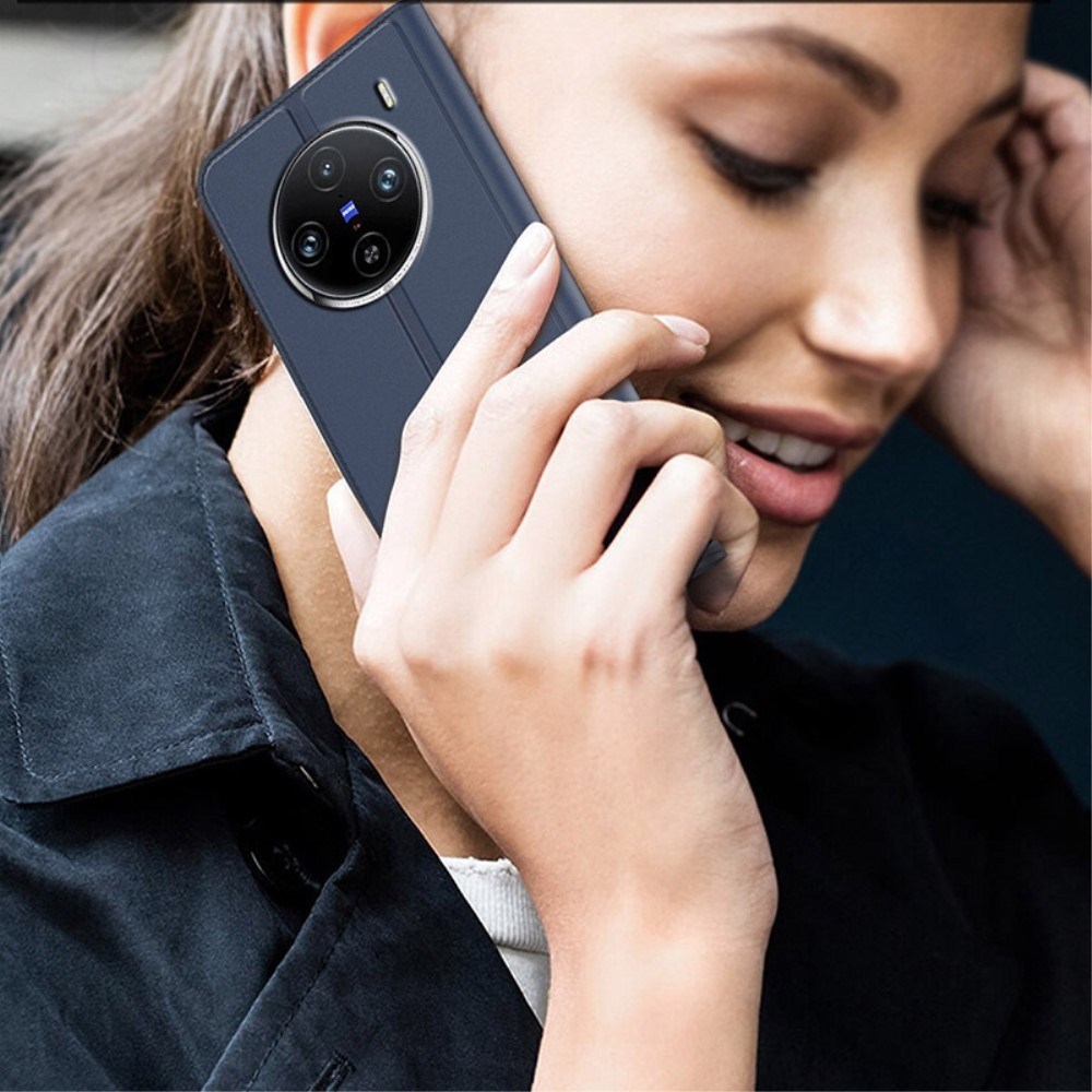 DUX könyvtáska a Vivo X100 Pro 5G készülékhez - sötétkék