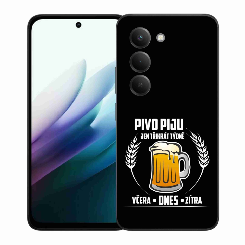 Gél borítás mmCase a Xiaomi Redmi 15 4G/5G (171mm) - sör motívum fekete háttérrel