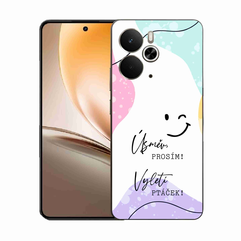 Gél borító mmCase a Realme 14 5G/14T 5G készülékhez - vicces szöveg 4 fehér háttér