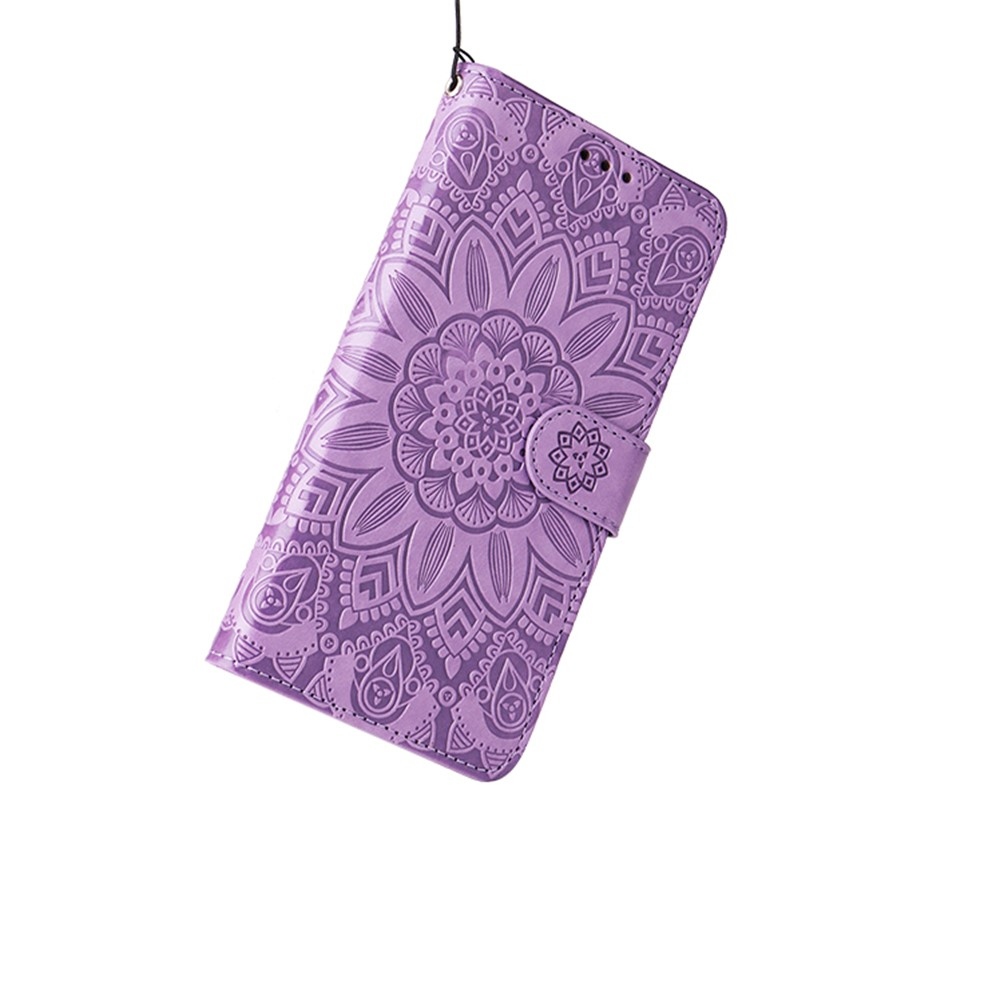 Napraforgó könyvtáska a Realme 14 Pro+ 5G készülékhez - lila