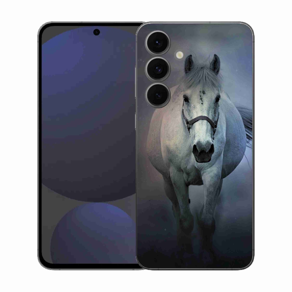 Gél borítás mmCase Samsung Galaxy S25 FE - futó fehér lóhoz