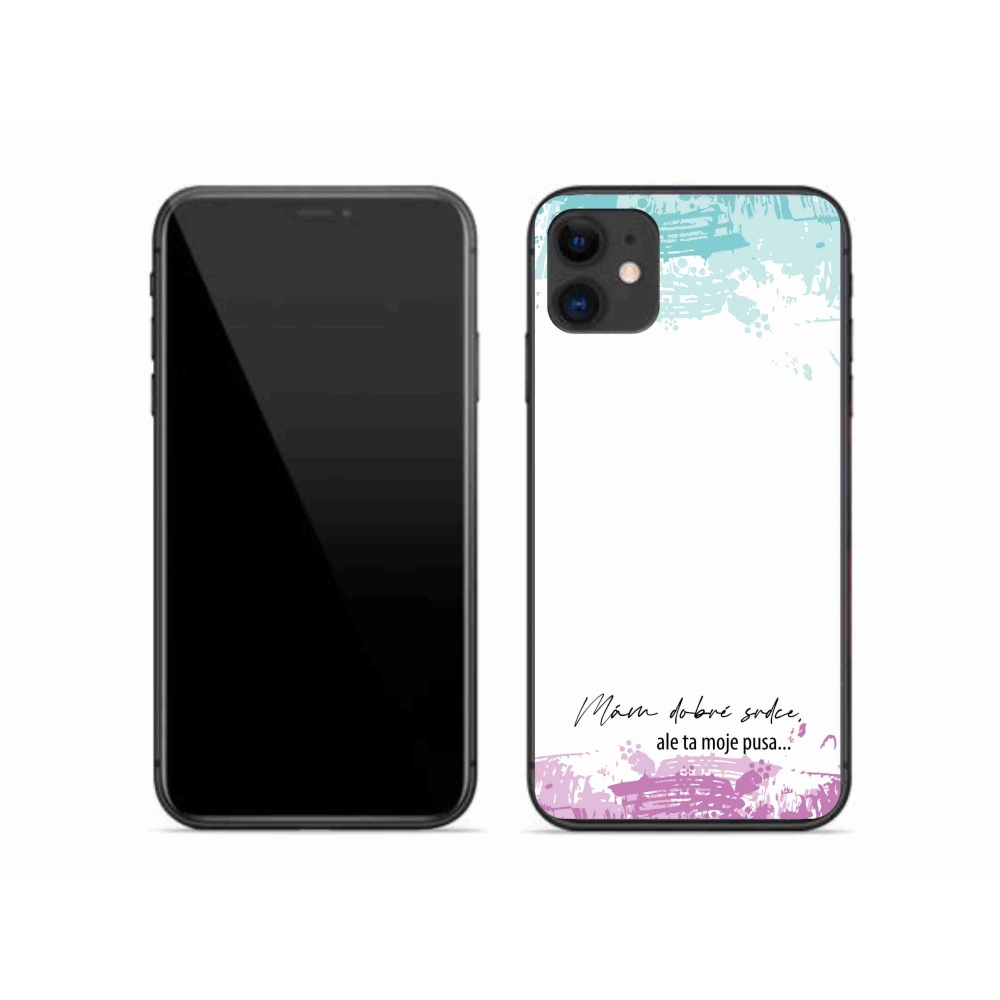 Gél borító mmCase iPhone 11 készülékhez - vicces szöveg 3 fehér háttér