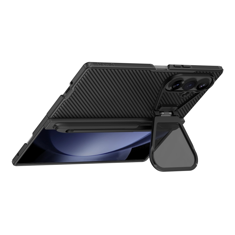 Nillkin CamShield Prop mágneses tolltartóval (átlátszó lencse) hátsó tok a Samsung Galaxy Z Fold 8-hoz, Ultra Black