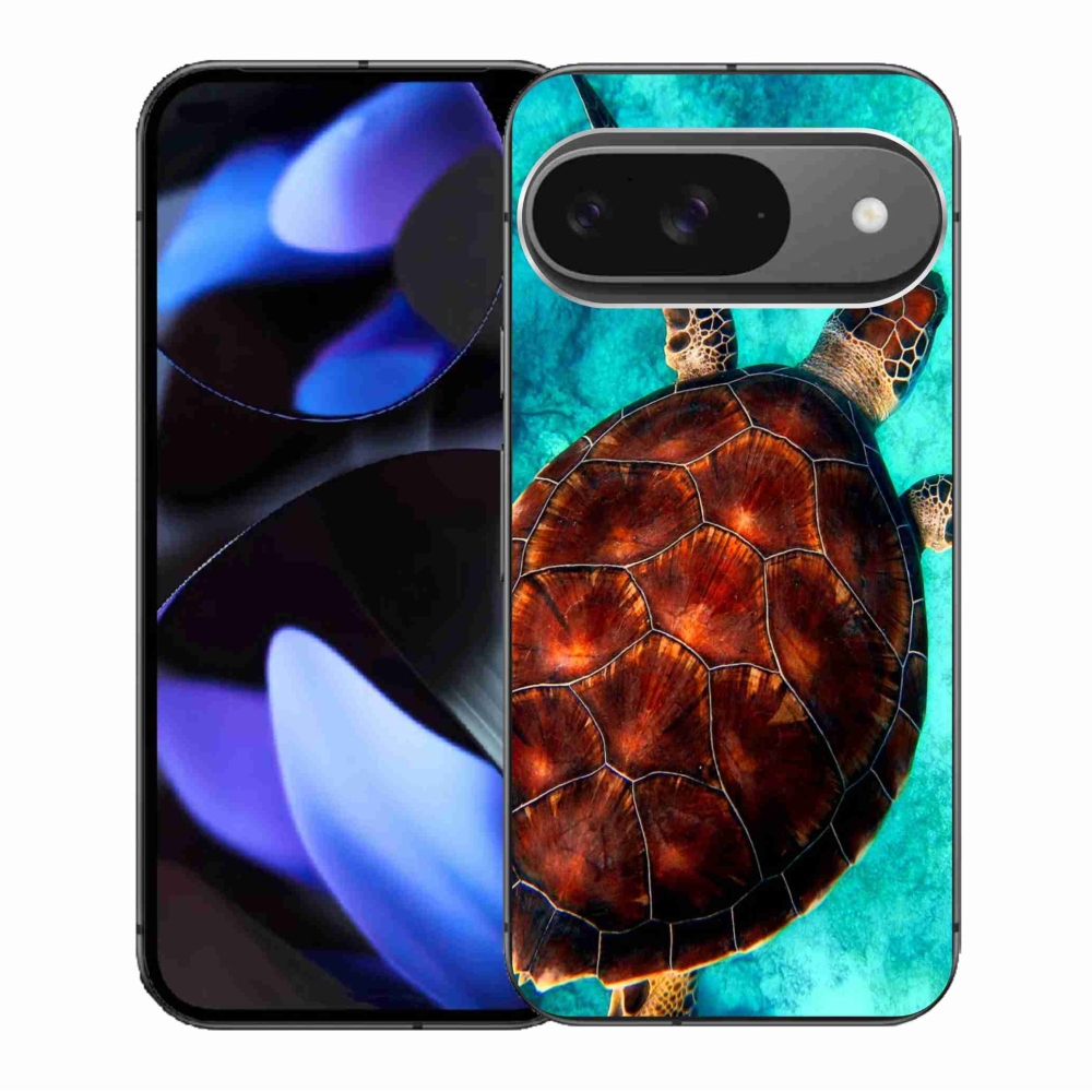 Zselés borítás mmCase a Google Pixel 9/9 Pro készülékhez - teknősbéka