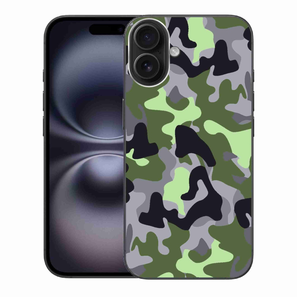 Zselés borítás mmCase iPhone 16 Plus készülékhez - terepszínű minta 7