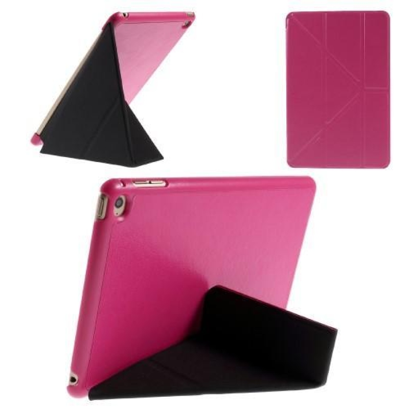 Origami fordítható tok iPad mini 4 készülékhez - rózsaszín