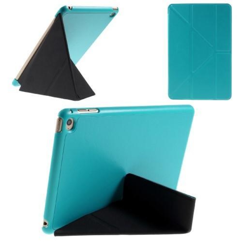 Origami állítható tok iPad mini 4 készülékhez - világoskék