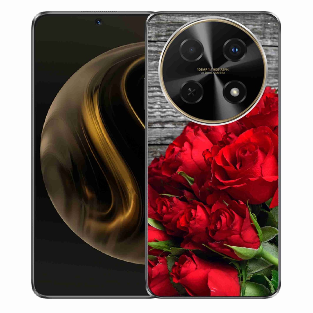 Gél borítás mmCase a Huawei Nova 12i készülékhez - piros rózsa