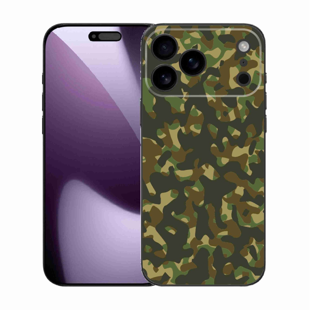 Zselés borítás mmCase iPhone 17 Pro Max készülékhez - terepszínű minta 1