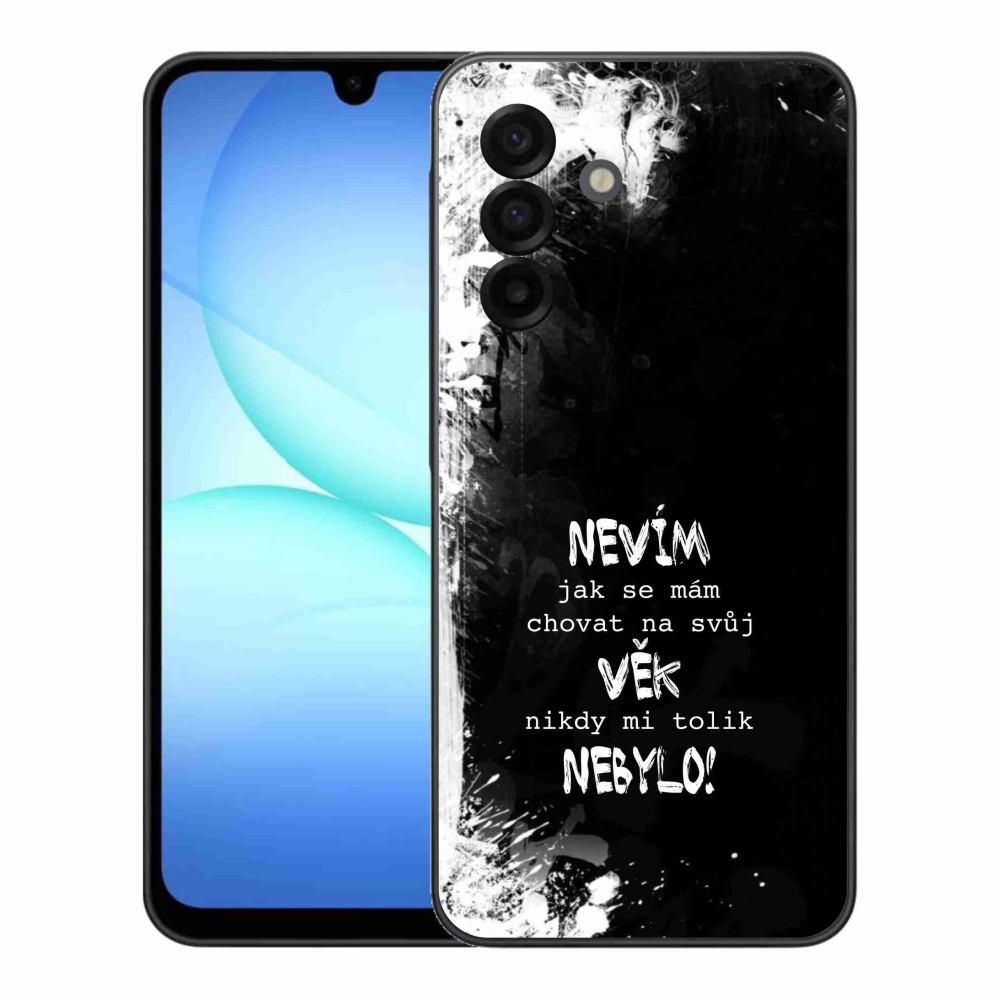 Gél borítás mmCase Samsung Galaxy A17 4G/5G - vicces szöveg 14 fekete háttér