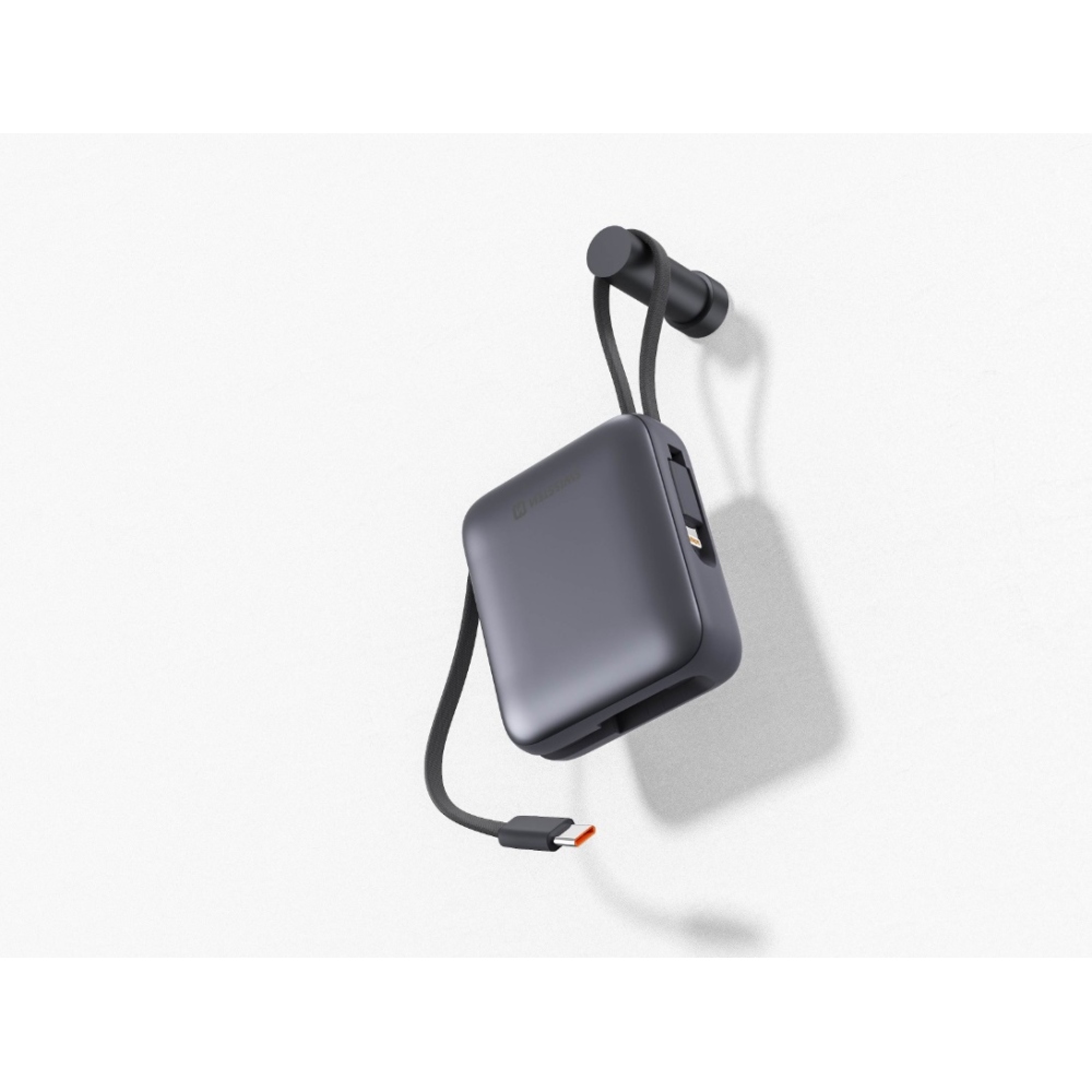 Swissten Powerbank integrált USB-C és Lightning kábelekkel, 10000 mAh - ezüst