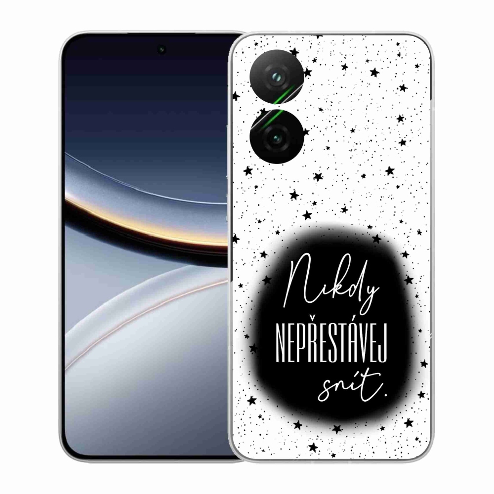 Gél borító mmCase a Xiaomi Poco F7 5G-hez - idézet 1 fekete és fehér háttérrel