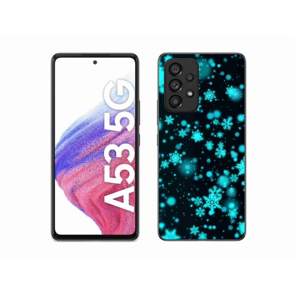 Gél védőhuzat mmCase Samsung Galaxy A53 5G - hópelyhek 1