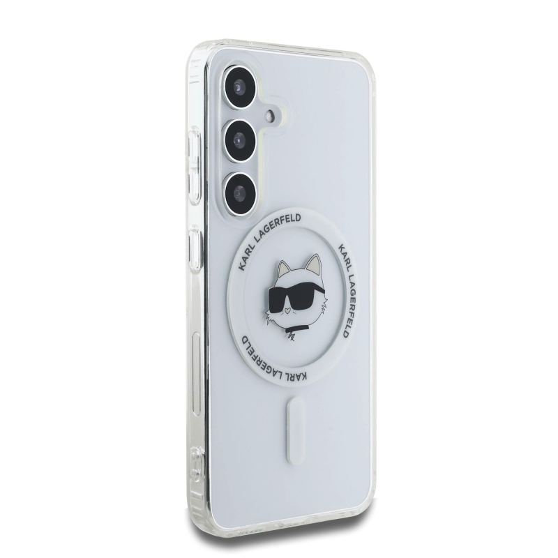 Karl Lagerfeld IML Choupette Head MagSafe hátlap a Samsung Galaxy S25+ átlátszó készülékhez