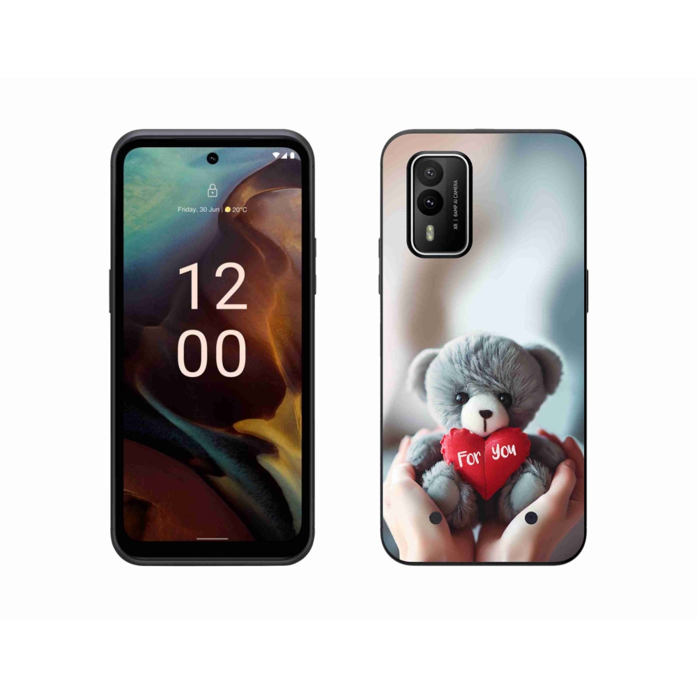 Zselés borítás mmCase a Nokia XR21 készülékhez - mackó a szerelmeseknek