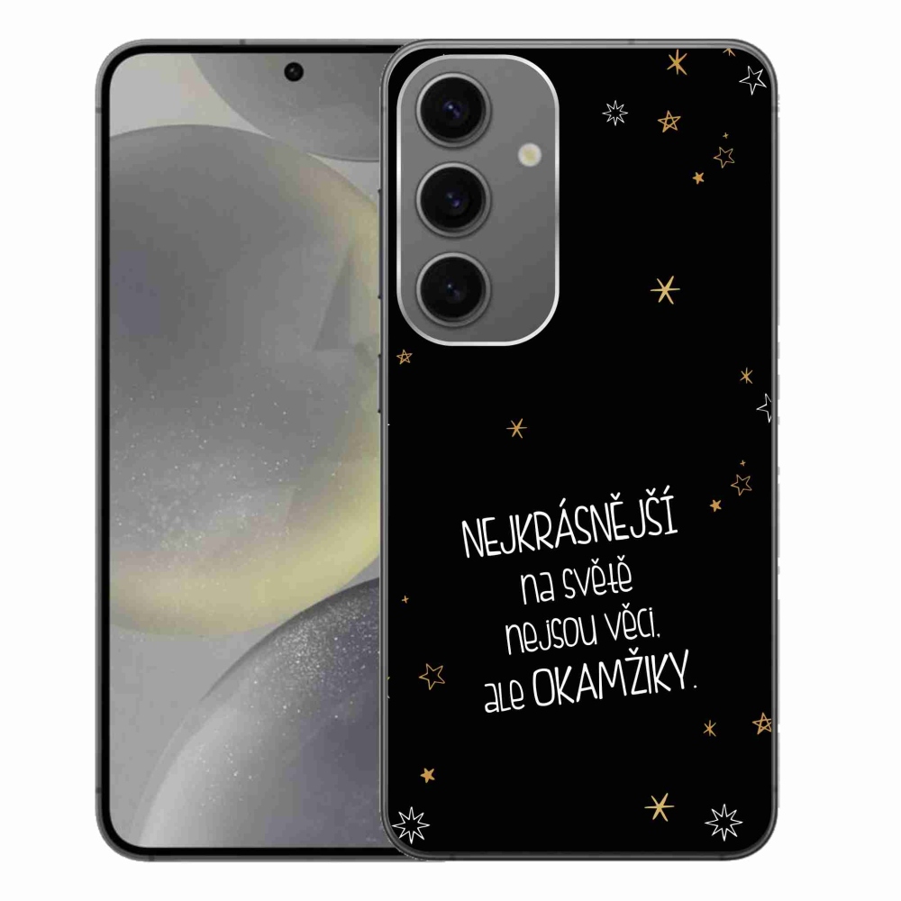 Gél borítás mmCase Samsung Galaxy S24+ - idézem 4 fekete háttérrel