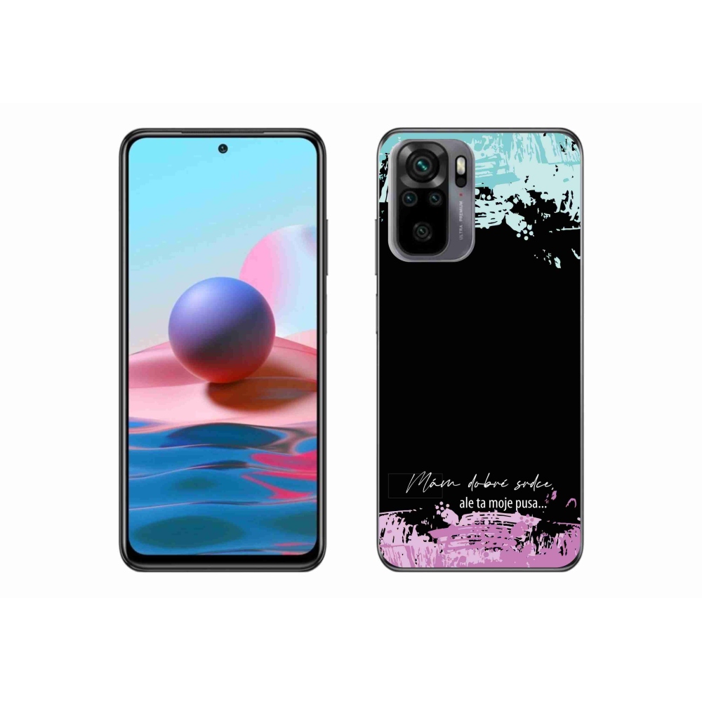 Gél borító mmCase a Xiaomi Redmi Note 10S-hez - vicces szöveg 3 fekete háttérrel