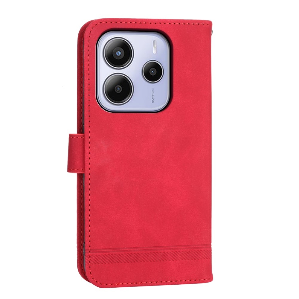 DIERFENG könyv tok a Xiaomi Redmi Note 14-hez - piros