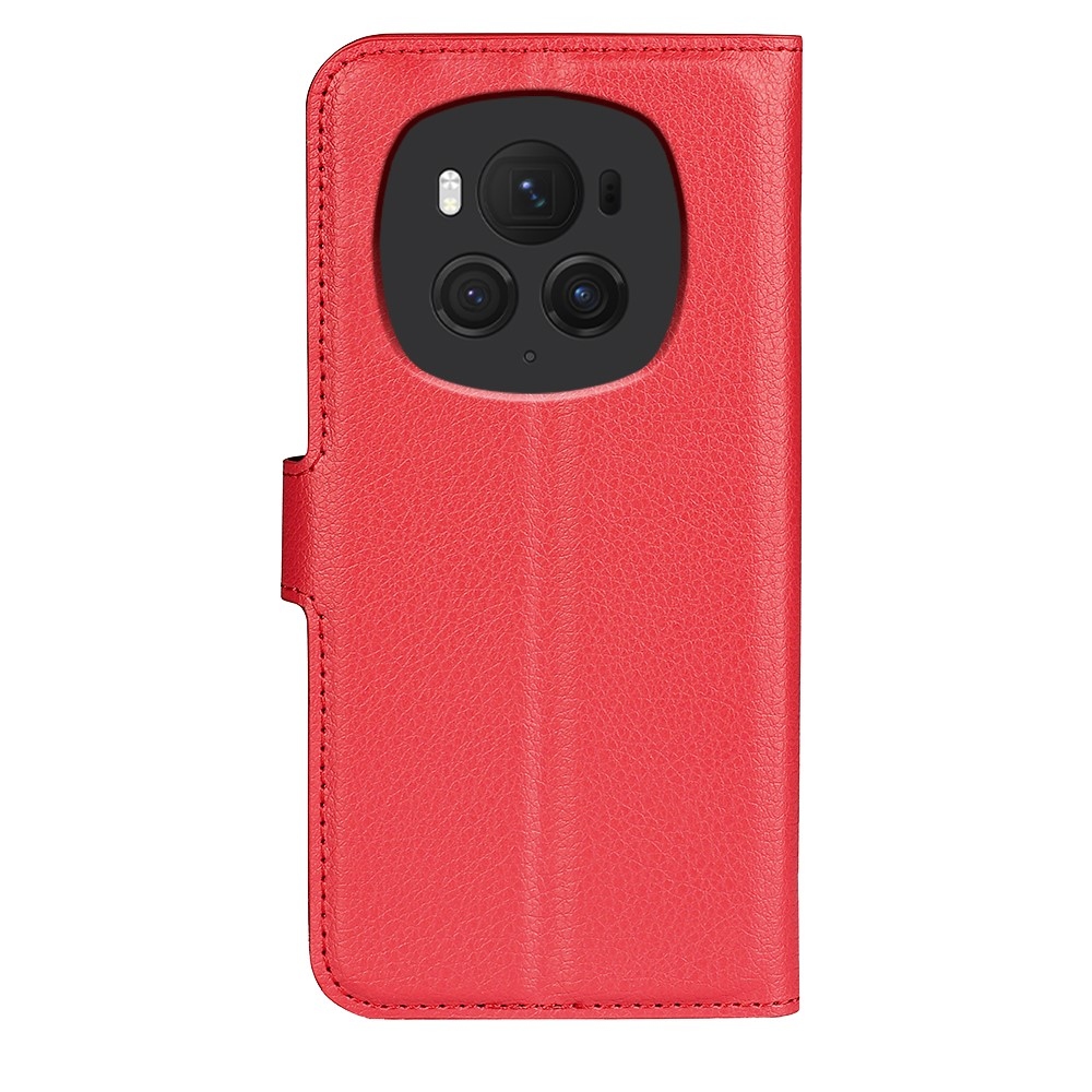 Litchi könyv tok a Honor Magic 6 Pro 5G készülékhez - piros