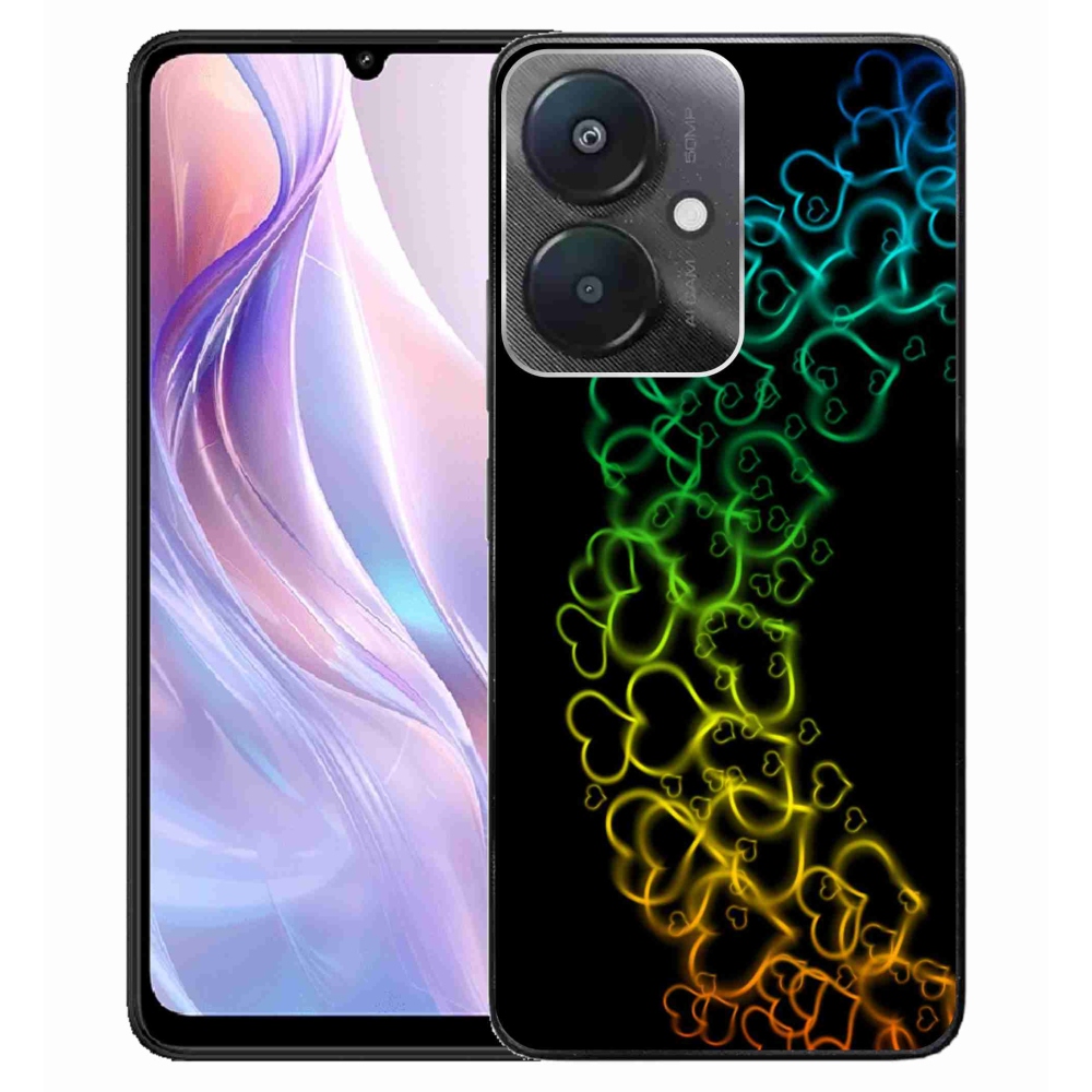 Gél borító mmCase a Xiaomi Redmi 13C 5G-hez - színes szívek