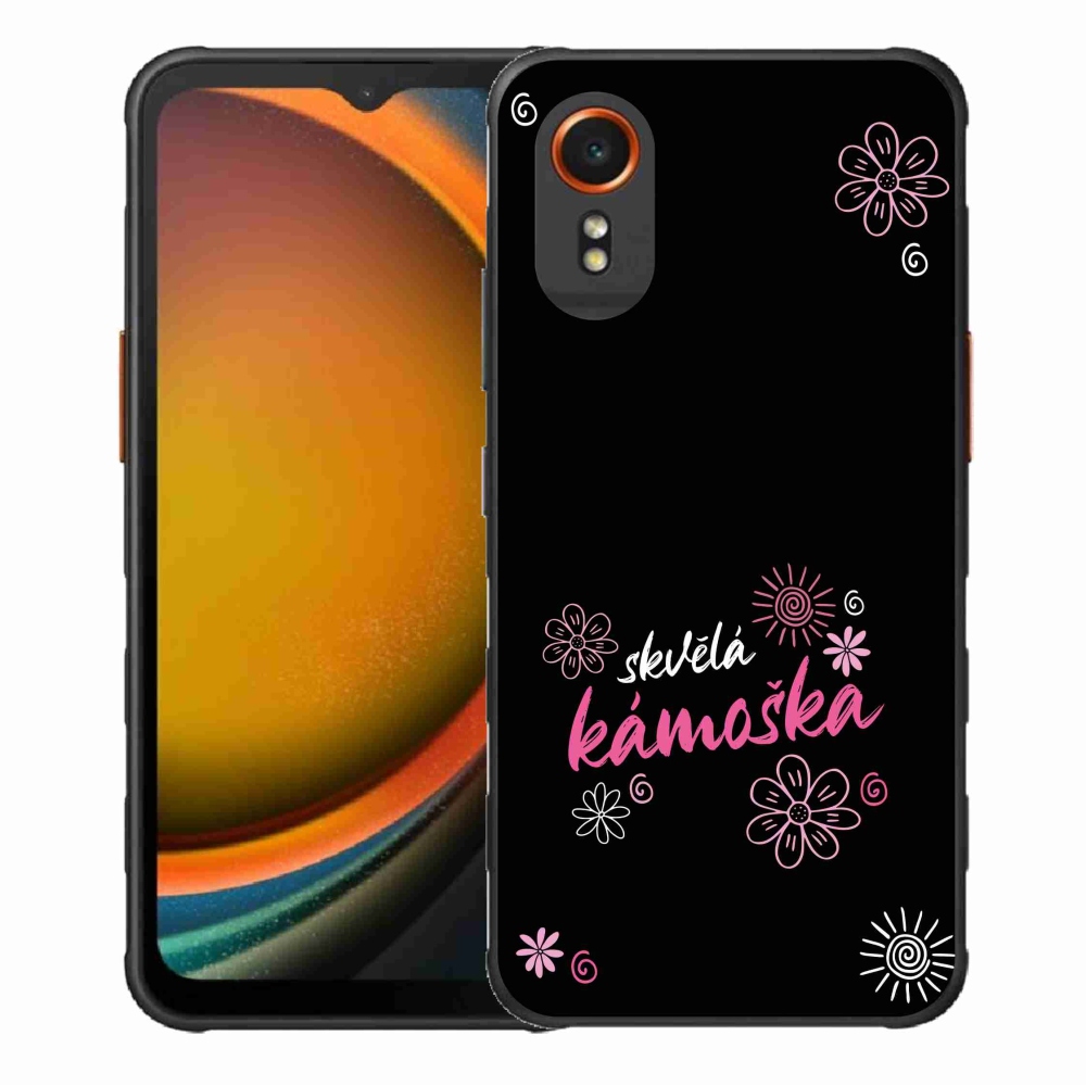 Gél borító mmCase Samsung Galaxy Xcover 7 - nagyszerű haver fekete háttérrel