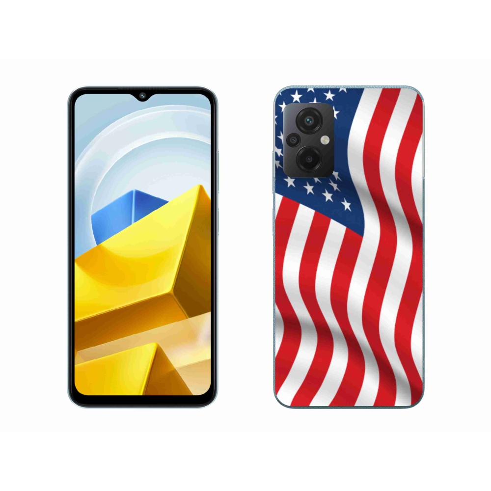 Gél borítás mmCase a Xiaomi Poco M5 4G számára - USA zászló