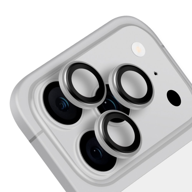 TOK:ME Lencsevédő az Apple iPhone 18 Pro/18 Pro Max készülékekhez, ezüst színben
