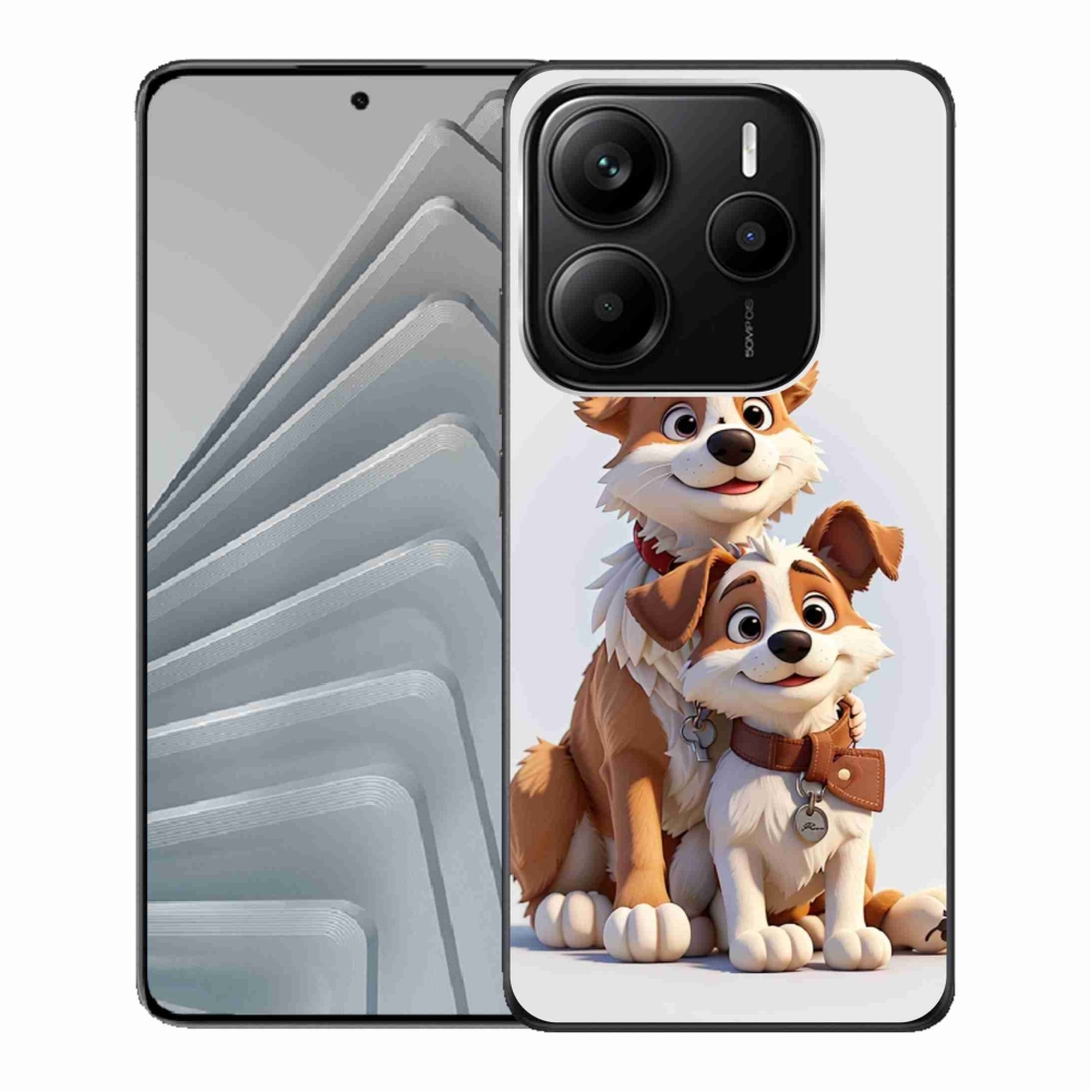 Gél borító mmCase a Xiaomi Redmi Note 14 5G-hez - kutyák rajzolása