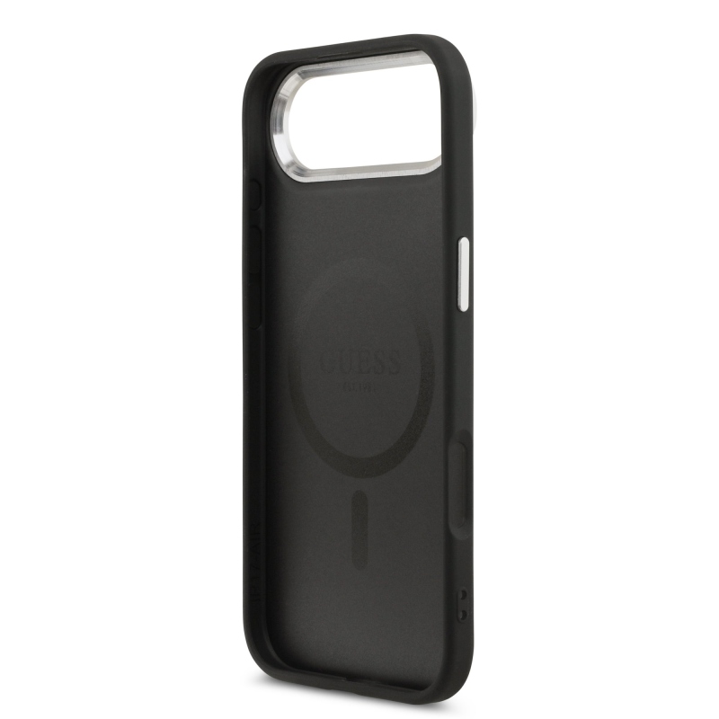 Guess PU bőr háromszög logó MagSafe hátlap iPhone Air fekete