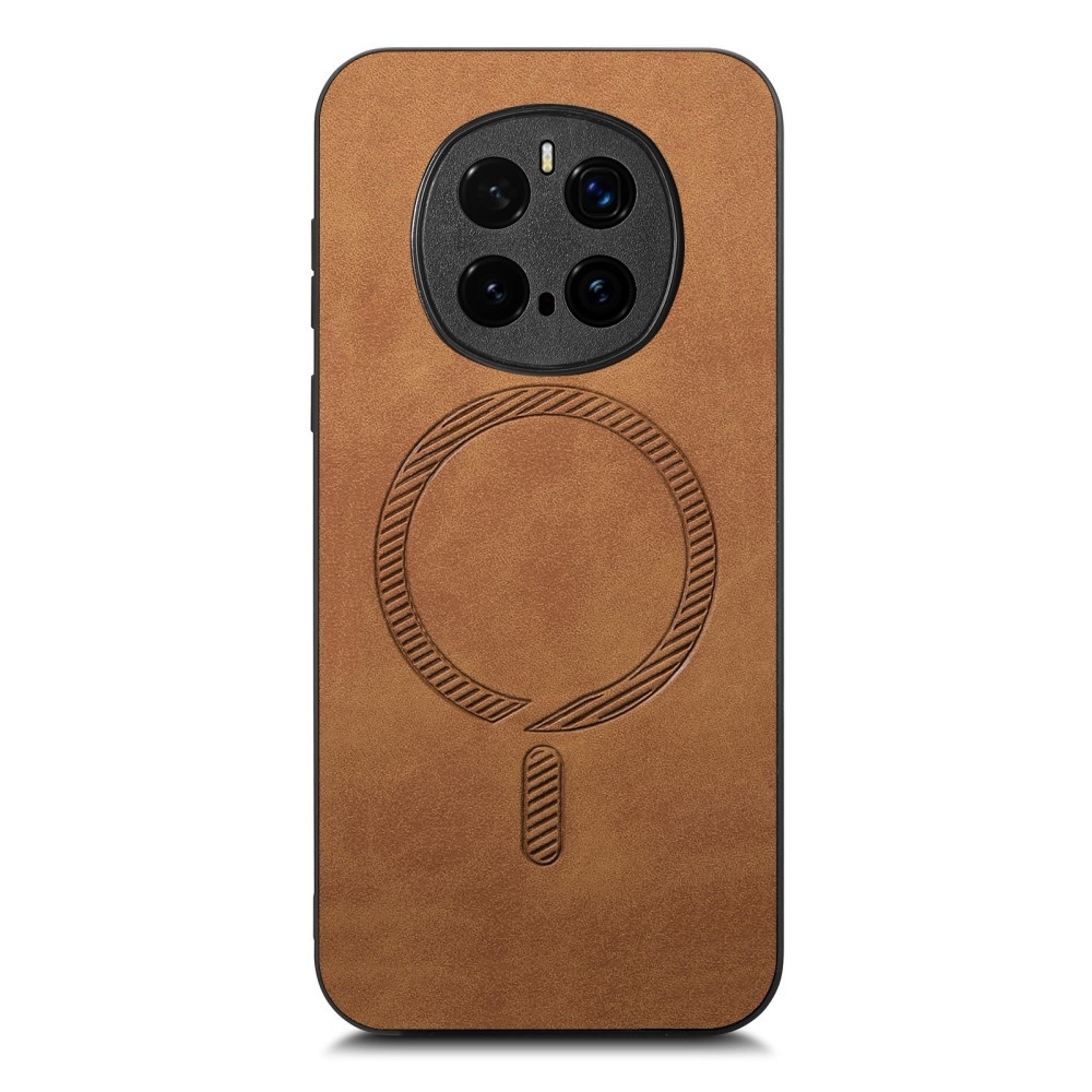 Skiny zselés tok műbőrrel és MagSafe támogatással a Honor Magic 7 Pro 5G számára - barna színben