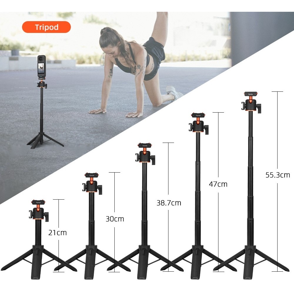 FLYMILE mágneses szelfibot állvánnyal Insta360 Ace Pro, X5 és X3 készülékekhez