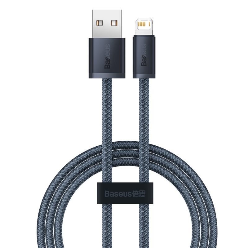 Baseus Dynamic sorozat gyors töltő adatkábel USB-A - világítás 2.4A 1m pala szürke