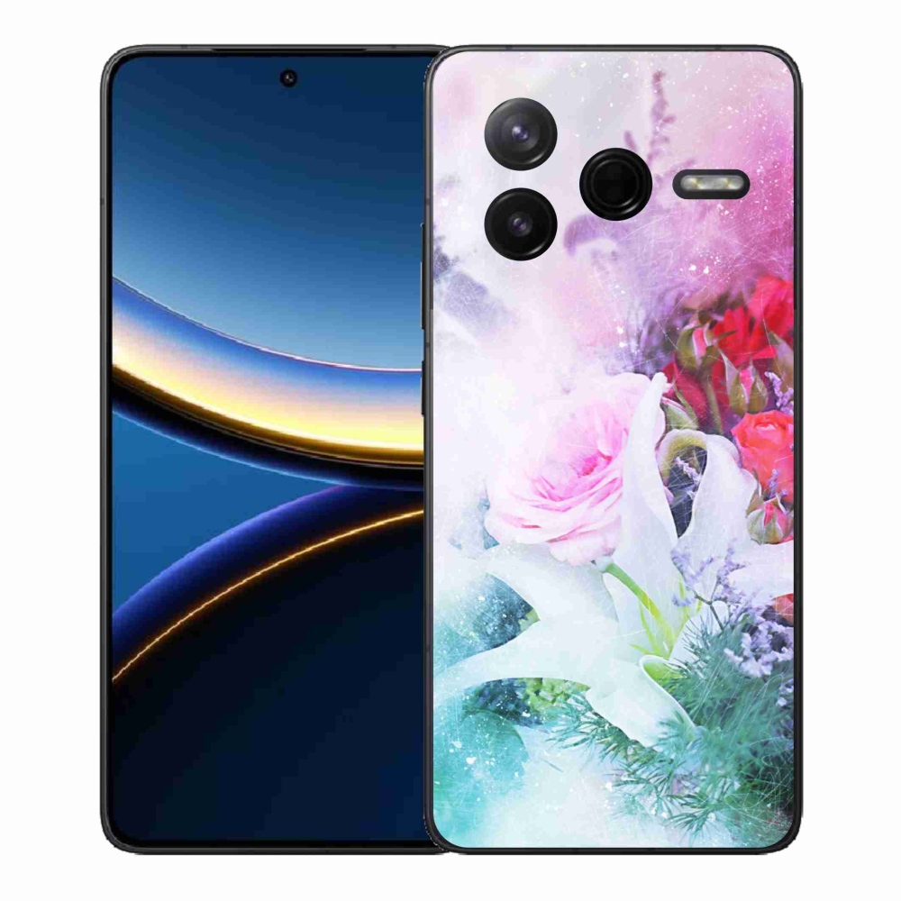 Gél borítás mmCase a Xiaomi Poco F7 Pro számára - virágok 4