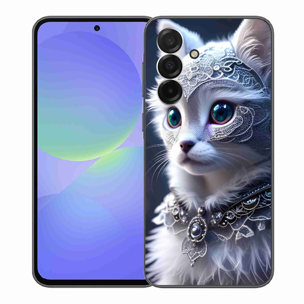 Gél védőhuzat mmCase Samsung Galaxy A36 5G - fehér macska