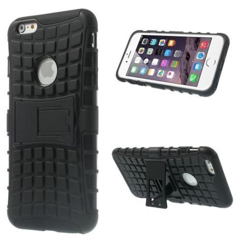 Kültéri tartós hibrid tok iPhone 6s Plus és 6 Plus készülékhez - fekete