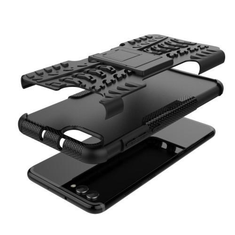 Kültéri tartós tok felhajtható állvánnyal a Honor View 10 készülékhez - rózsaszínű