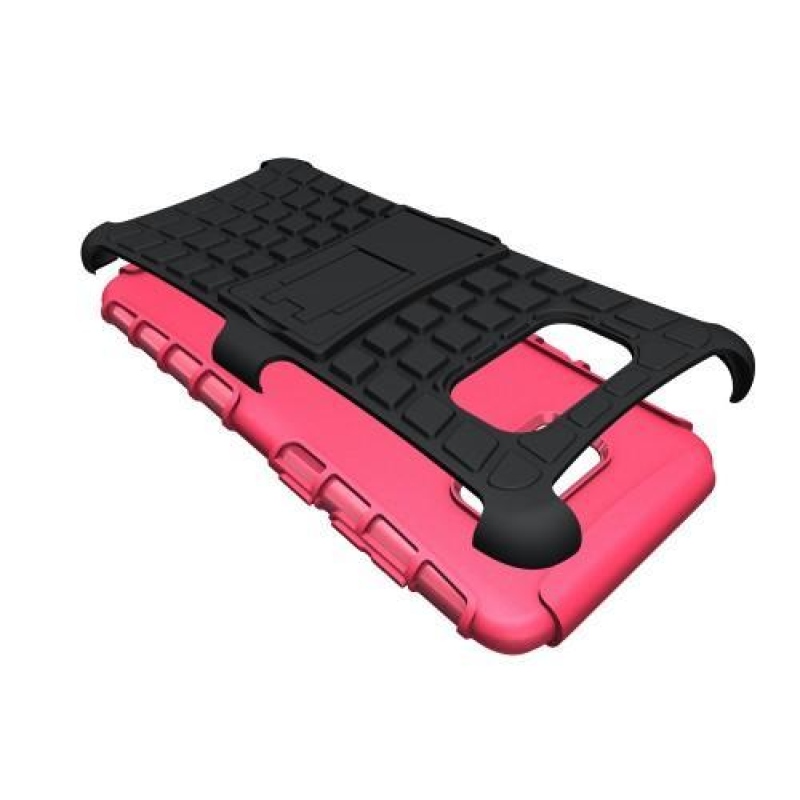 Kültéri tartós tok állvánnyal Samsung Galaxy S8 Plus-hoz - rózsaszínű