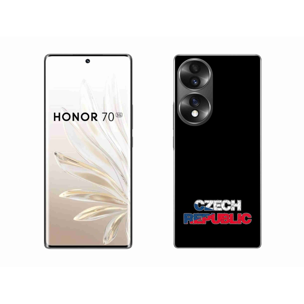Zselés borító mmCase a Honor 70-hez - Csehország fekete háttér