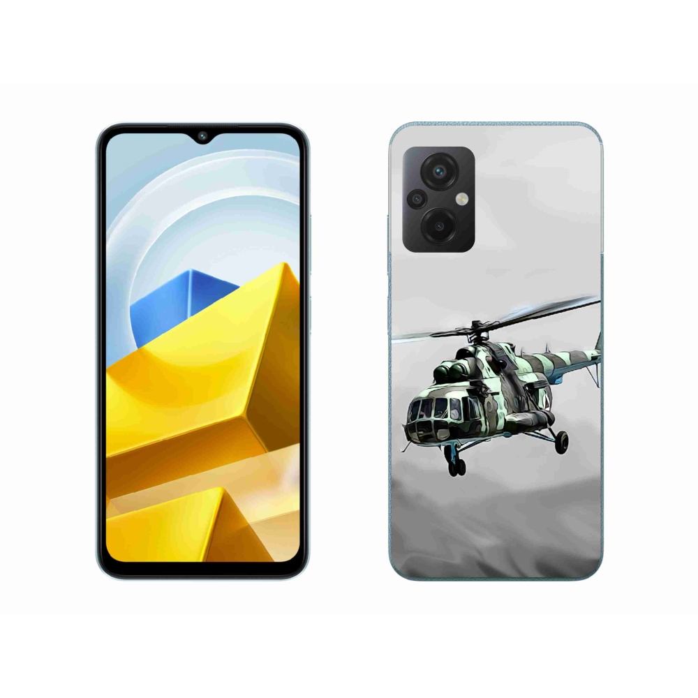 Gél borítás mmCase a Xiaomi Poco M5 4G-hez - katonai helikopter