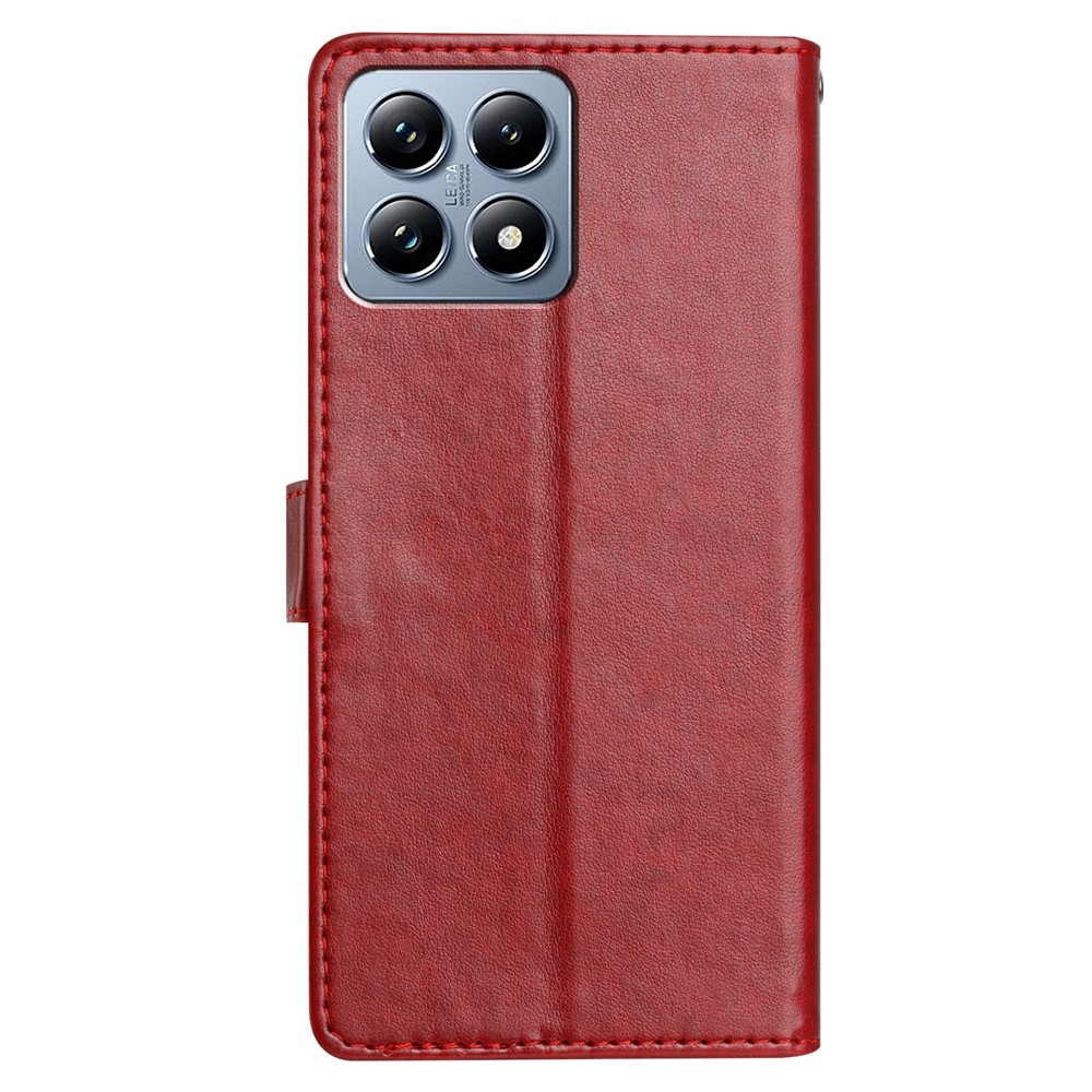 Vérrögök könyv tok Xiaomi 15T-hez - piros