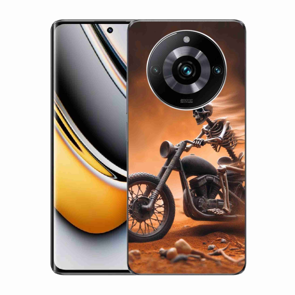 Gél borítás mmCase a Realme 11 Pro/11 Pro+ készülékhez - csontváz motorkerékpáron