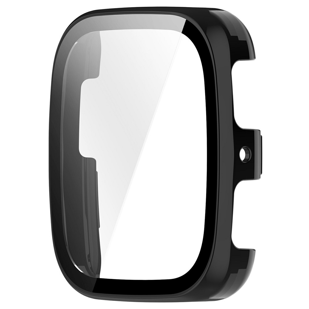 Amazfit Active 2 Square-hez készült műanyag, felcsatolható tok védőüveggel – fekete