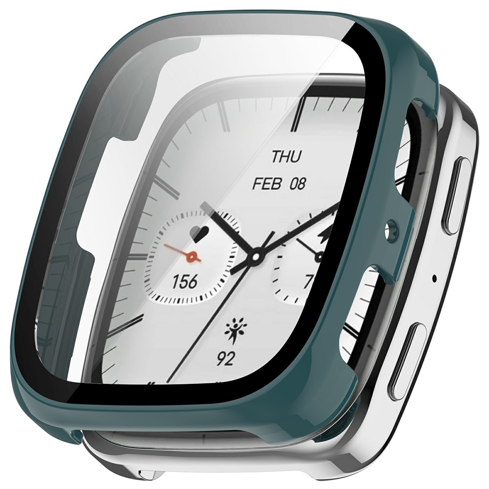 Amazfit Active 2 Square-hez készült műanyag felcsatolható tok védőüveggel – zöld