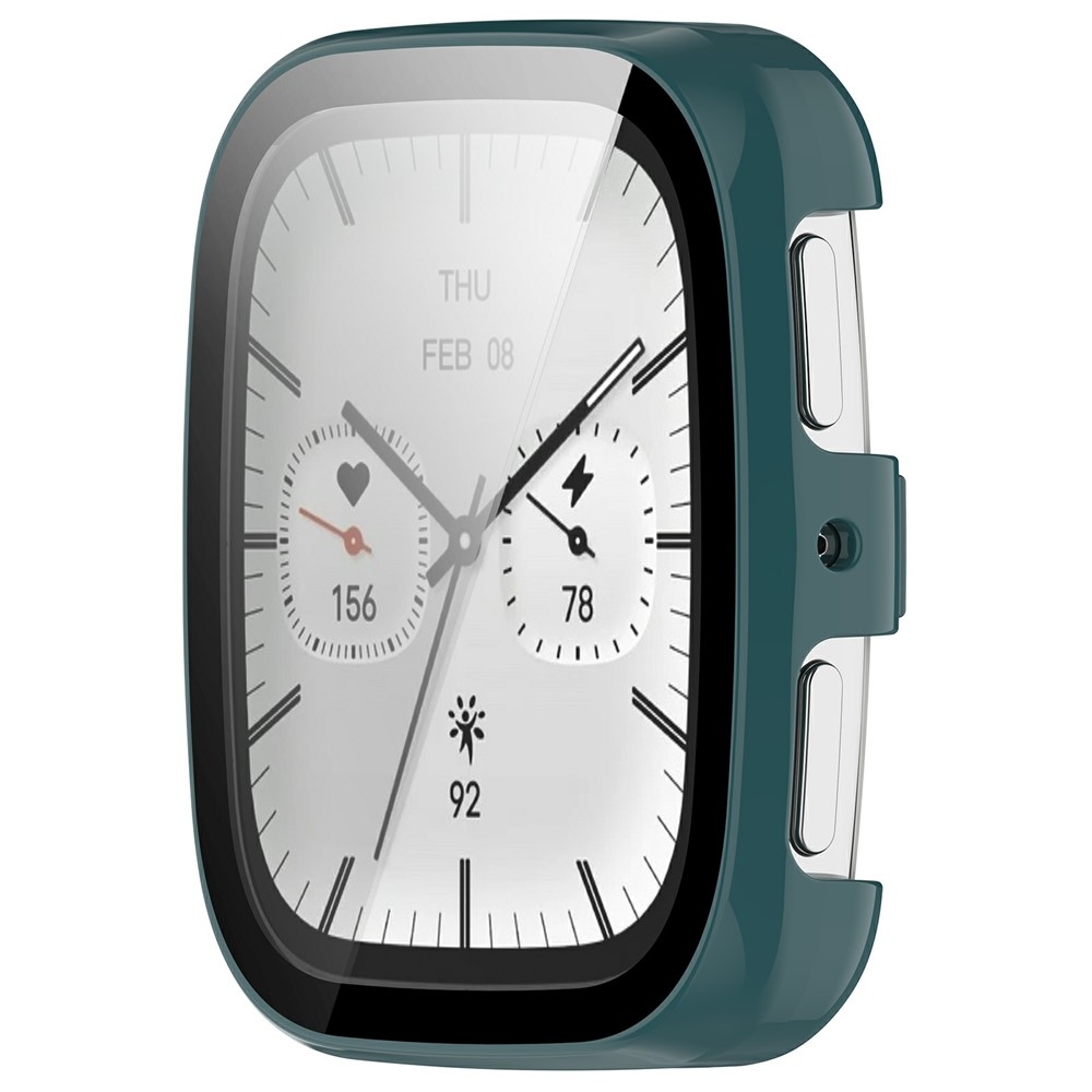 Amazfit Active 2 Square-hez készült műanyag felcsatolható tok védőüveggel – zöld