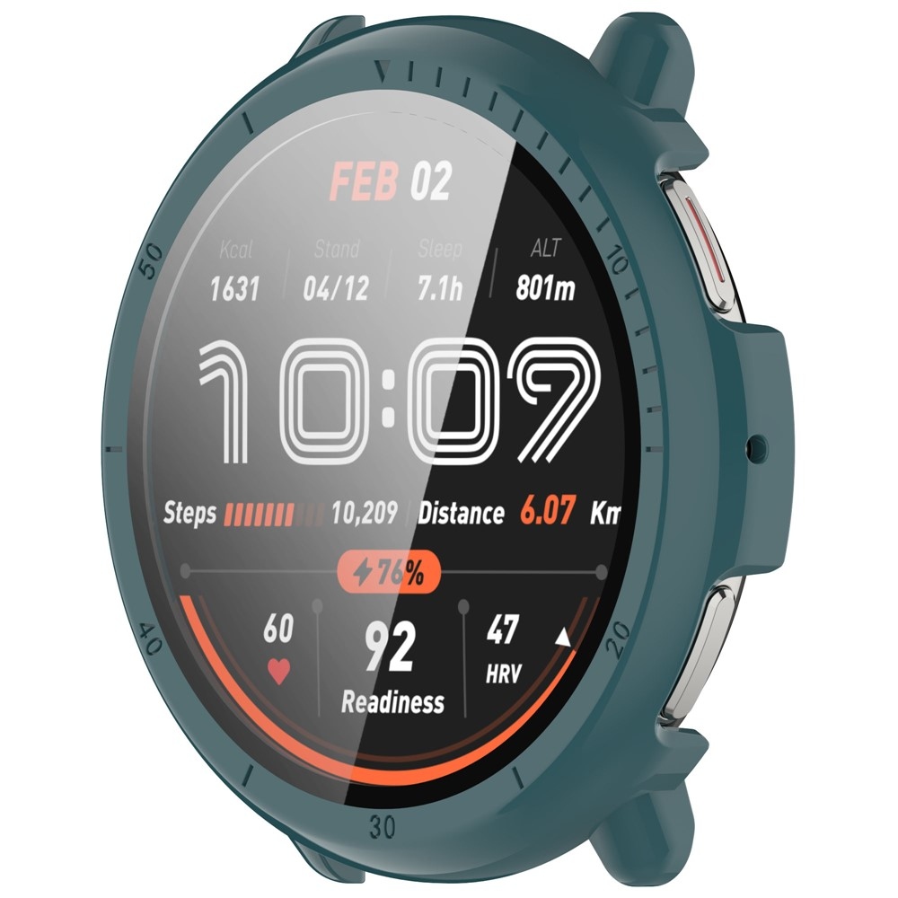 Amazfit Active 2-hez készült műanyag, felcsatolható tok védőüveggel – zöld