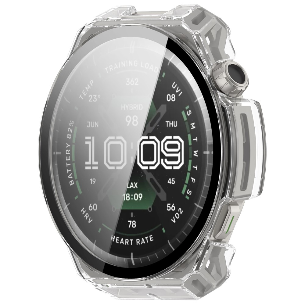 Amazfit Balance 3-hoz készült műanyag, felcsatolható tok védőüveggel – átlátszó